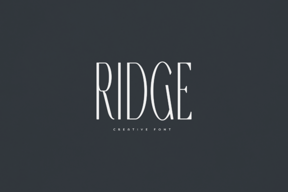 Ridge: A Display Font That Anchors Your Editorial Voice