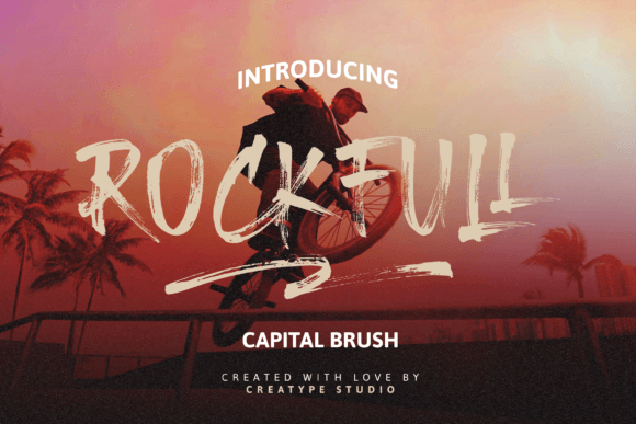 Rockfull: A Hand-Brushed Display Typeface for Editorial Energy